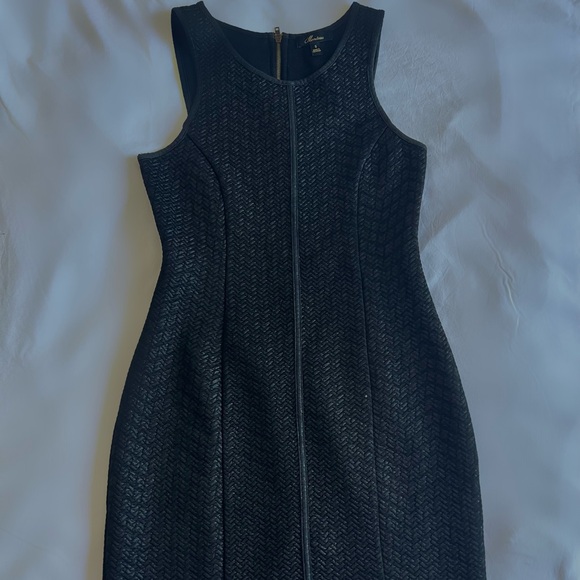 Monteau Black Textured Mini Dress - Picture 1 of 2